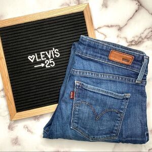 LEVI’S Demi Curve Modern Rise Distressed Blue Denim Skinny Jeans - Size 25